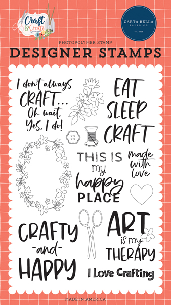 CBCR137040 Crafty & Happy Stamp Set